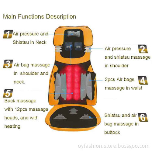 Kneading Massage Mat with Heating (BK702)
